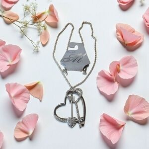 Elegant Silver Heart Necklace